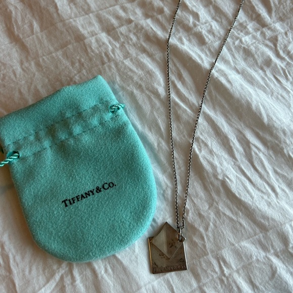 Authentic Tiffany & Co. Double square silver necklace